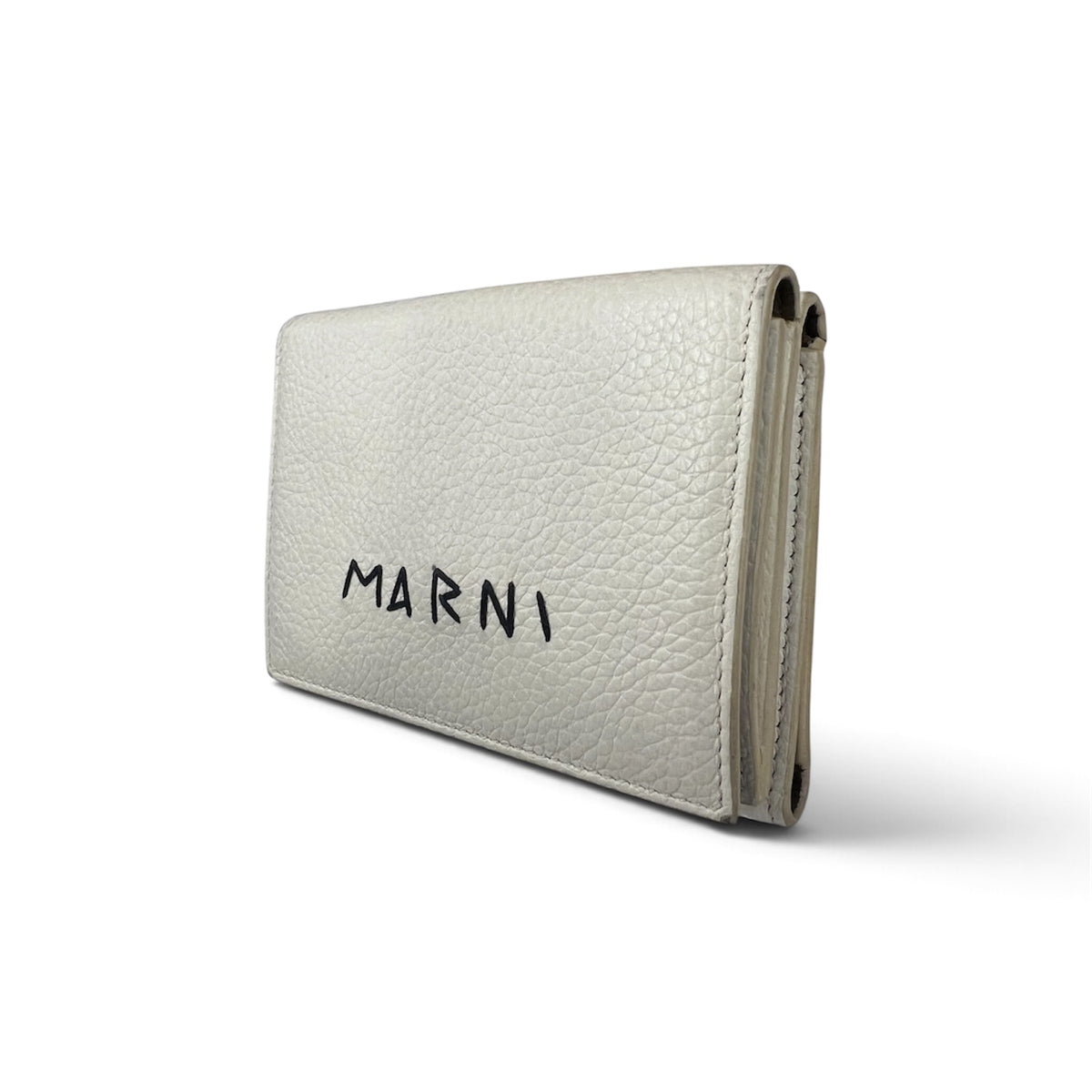 MARNI WALLET PFM00105UO Ivory Scratch/Stain