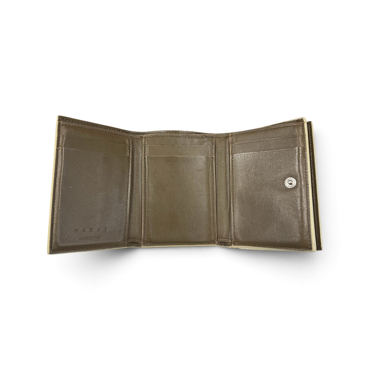 MARNI WALLET PFM00105UO Ivory Scratch/Stain