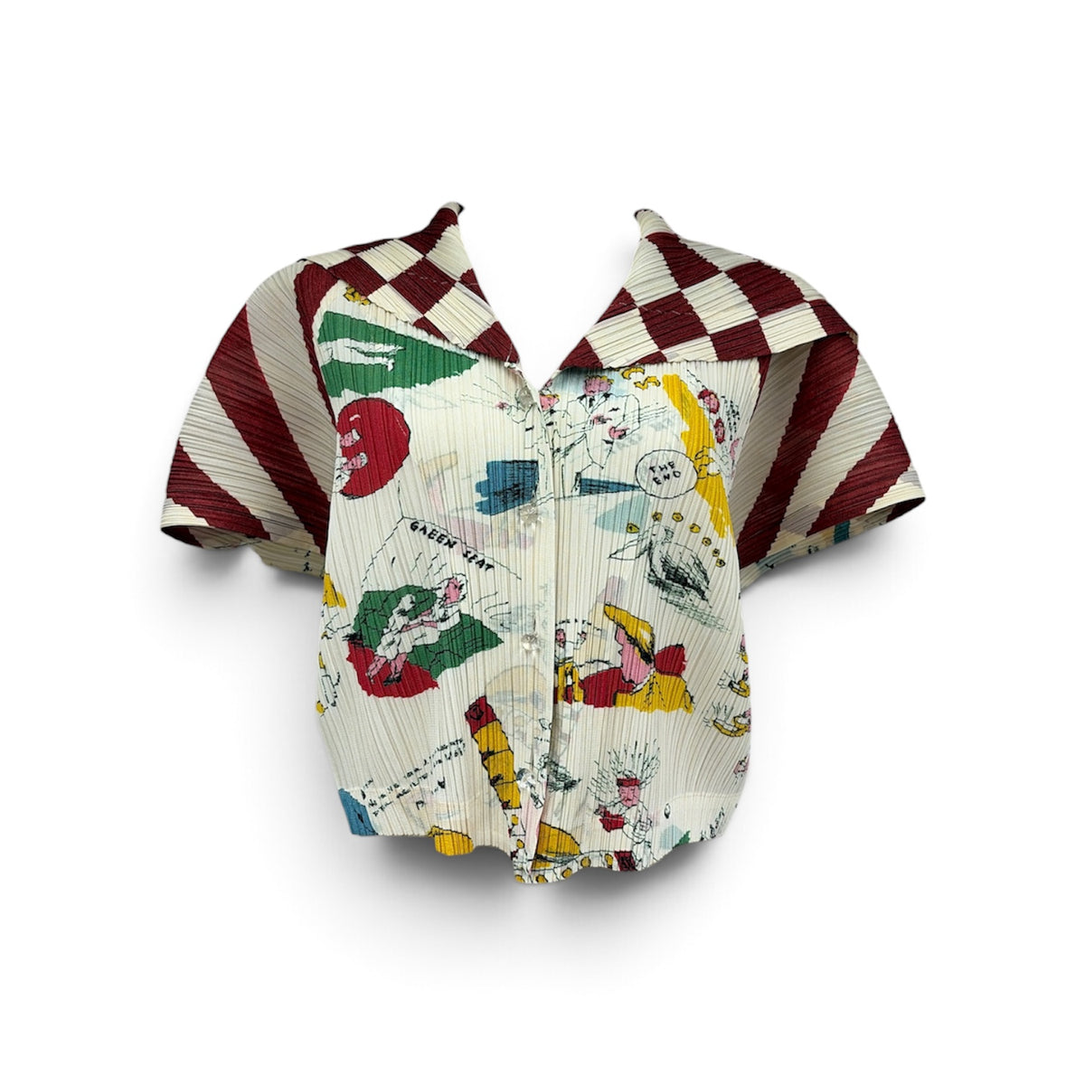 PLEATS PLEASE x Terry Johnson Cut And Sewn SIZE Free Lady's Multi Color PP31-JD851 *Stain* Rank (B)