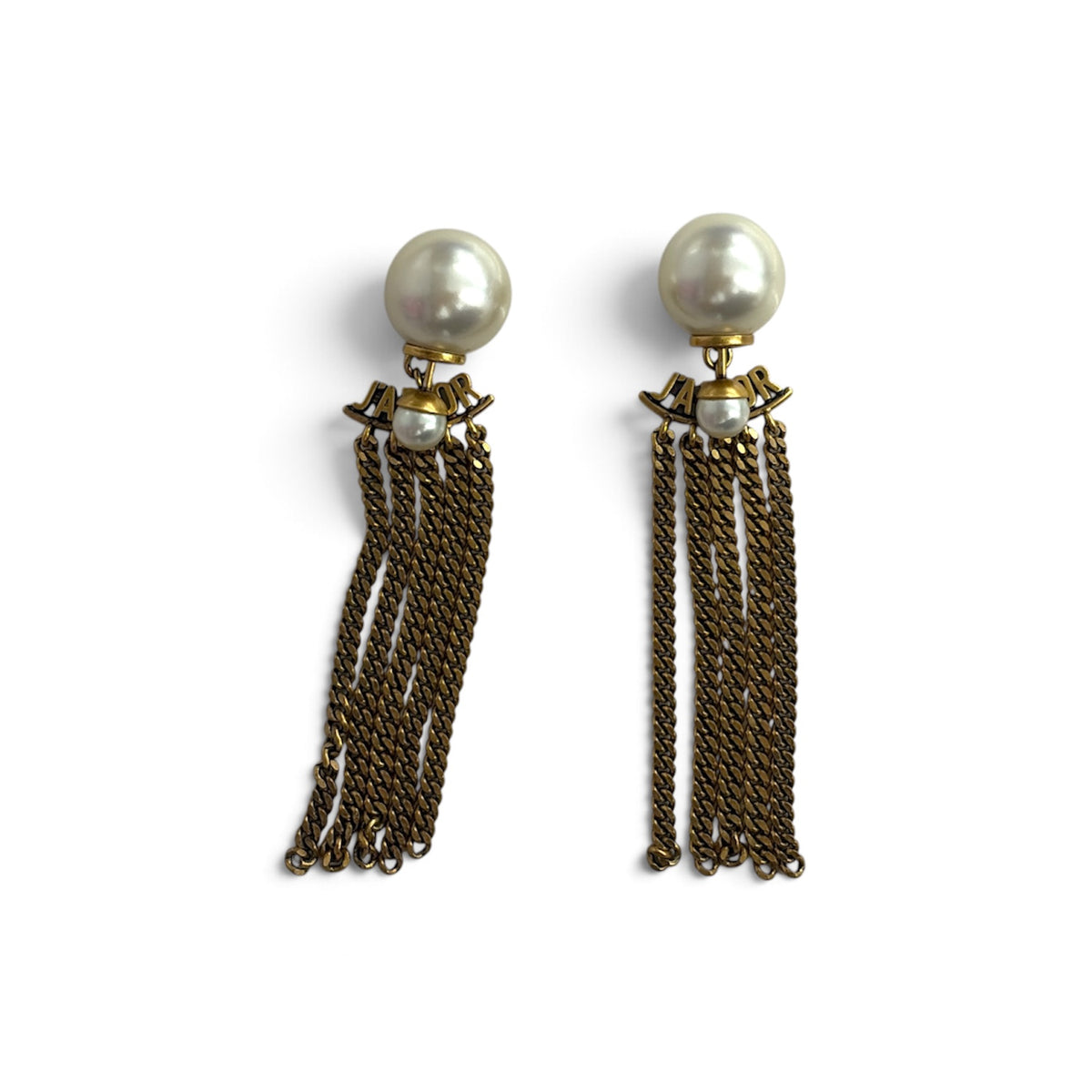 Christian Dior Earring White And Gold J' Adior 208515 Rank(B)