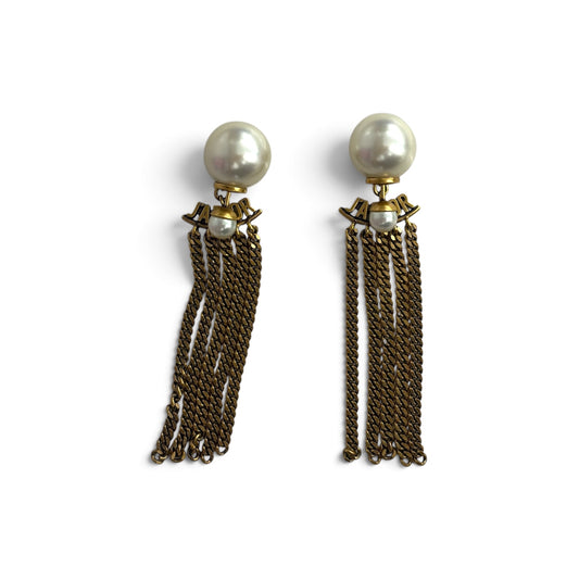 Christian Dior Earring White And Gold J' Adior 208515 Rank(B)