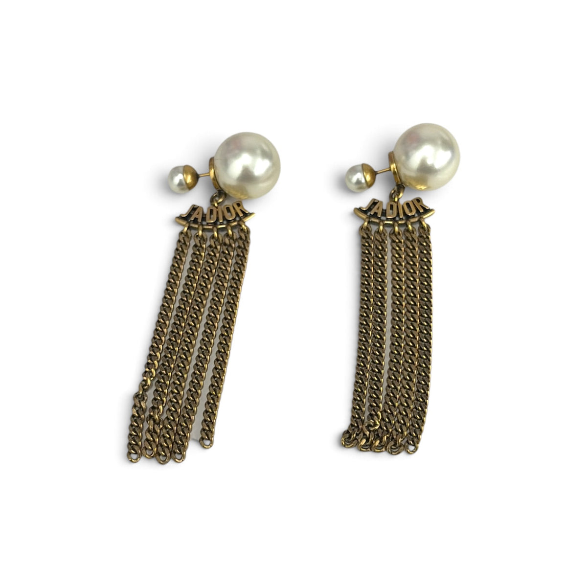 Christian Dior Earring White And Gold J' Adior 208515 Rank(B)