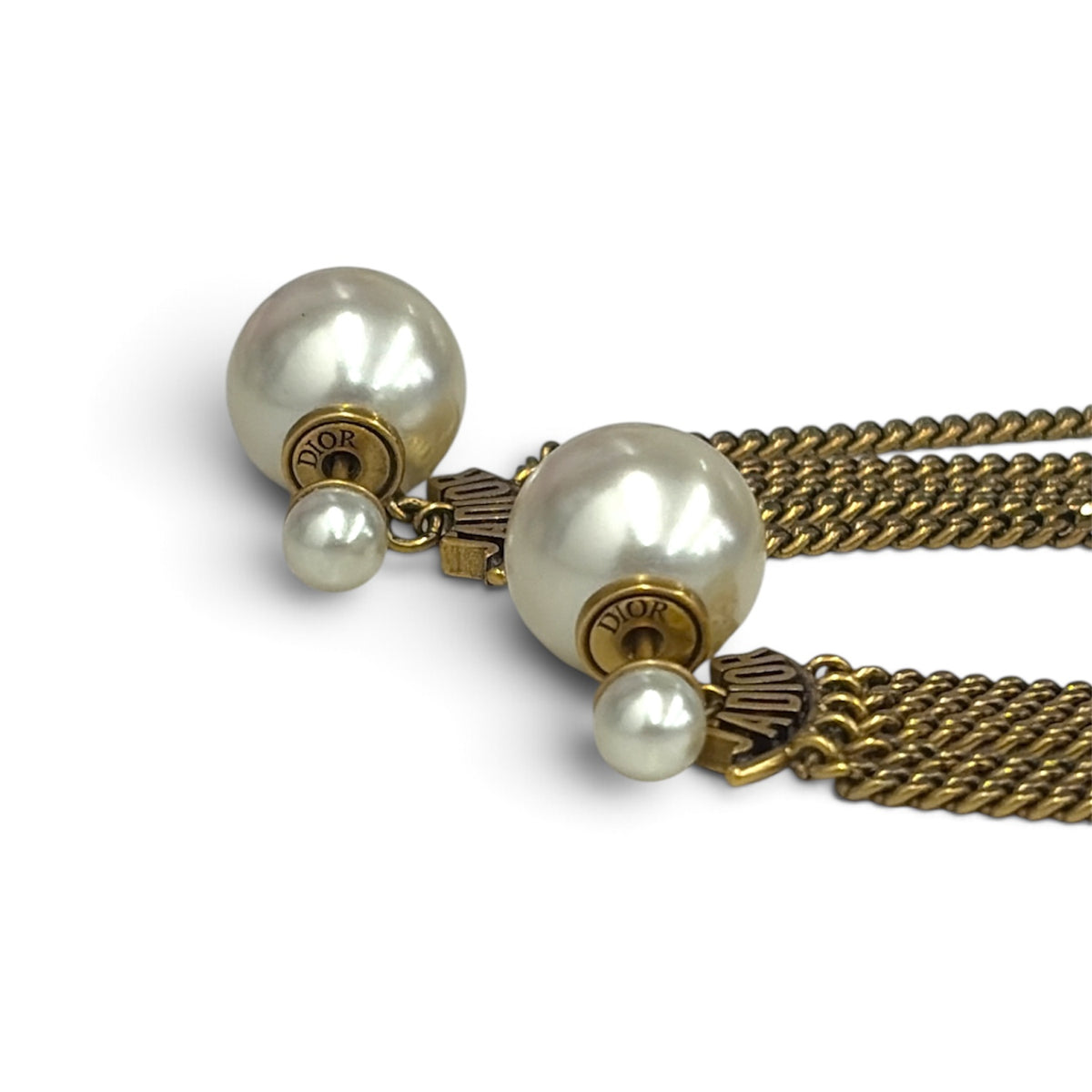 Christian Dior Earring White And Gold J' Adior 208515 Rank(B)