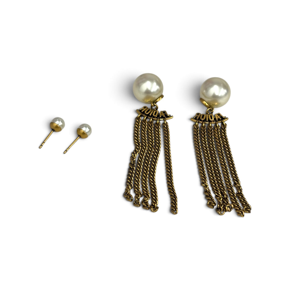 Christian Dior Earring White And Gold J' Adior 208515 Rank(B)