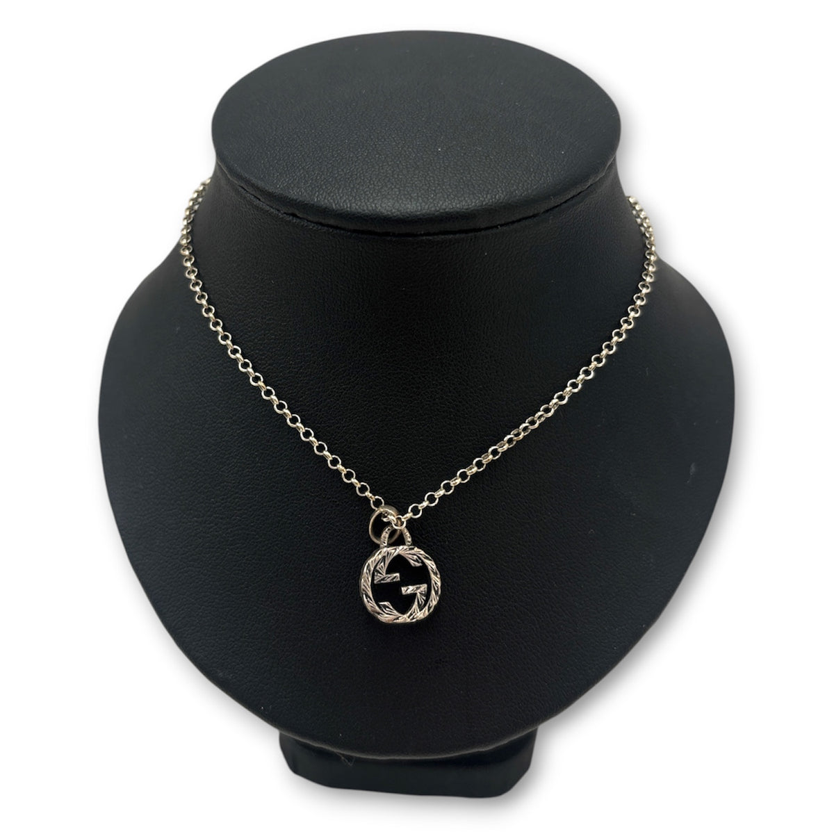NECKLACE GUCCI SILVER 925 ARABESQUE PATTERN RANK (B)