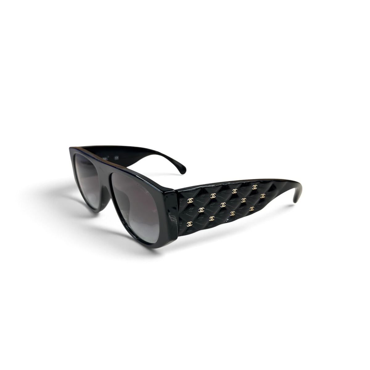 CHANEL Sunglasses 71465A Black Stain/Scratch Rank (BC)