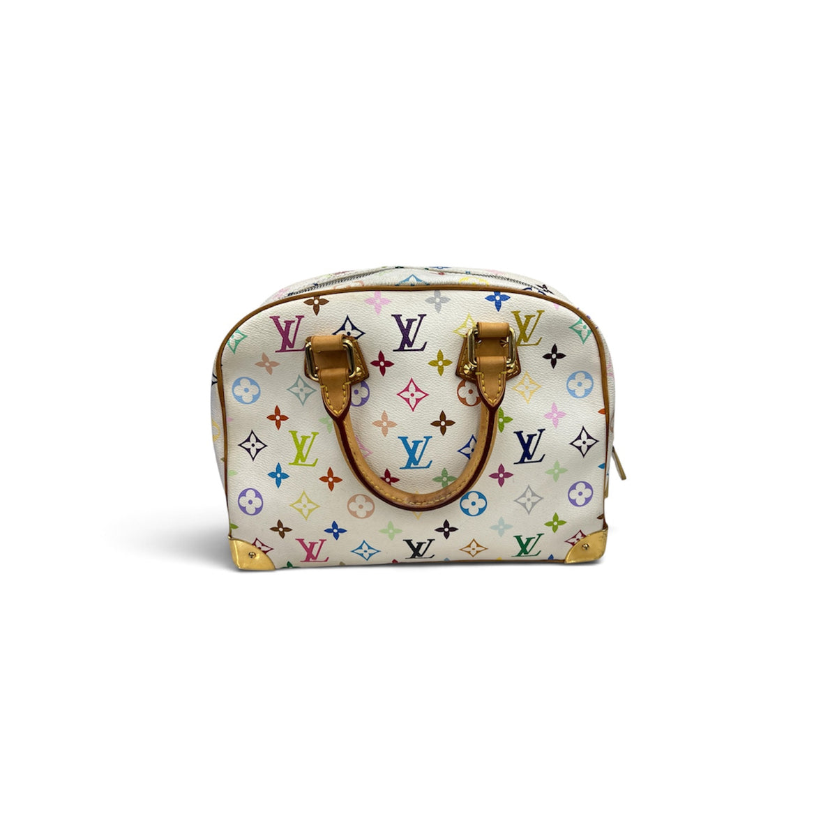 Louis Vuitton Hand Bag Monogram M92663 White Stain Rank(B) *Logo Damage MI0095