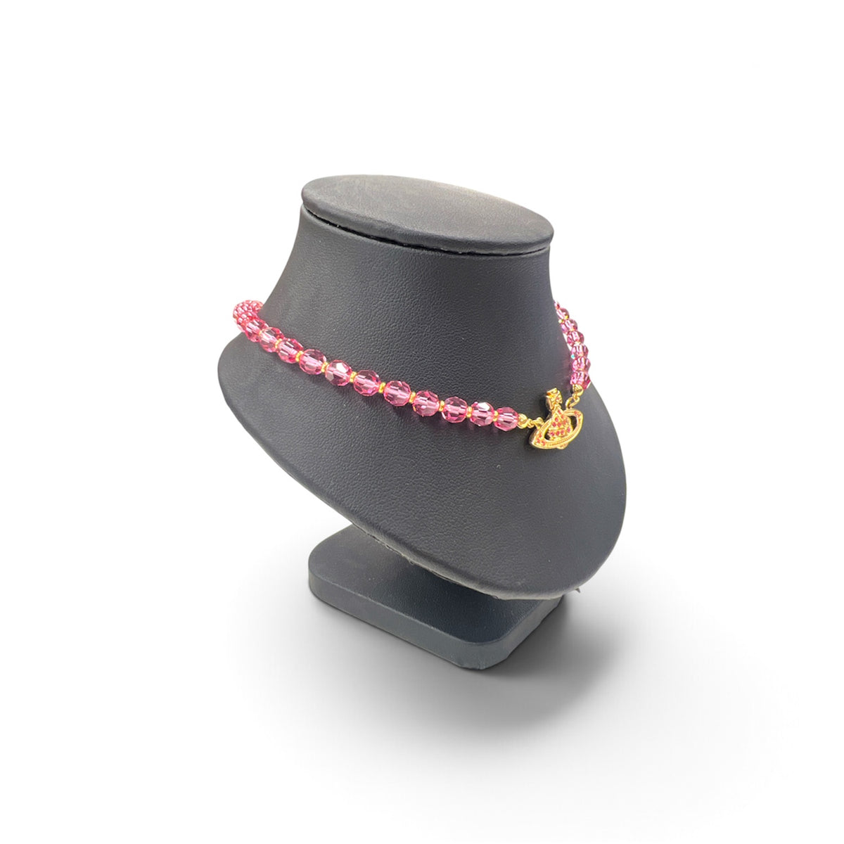 Vivienne Necklace Westwood  Pink and Gold Brass Cryst Rank (B)