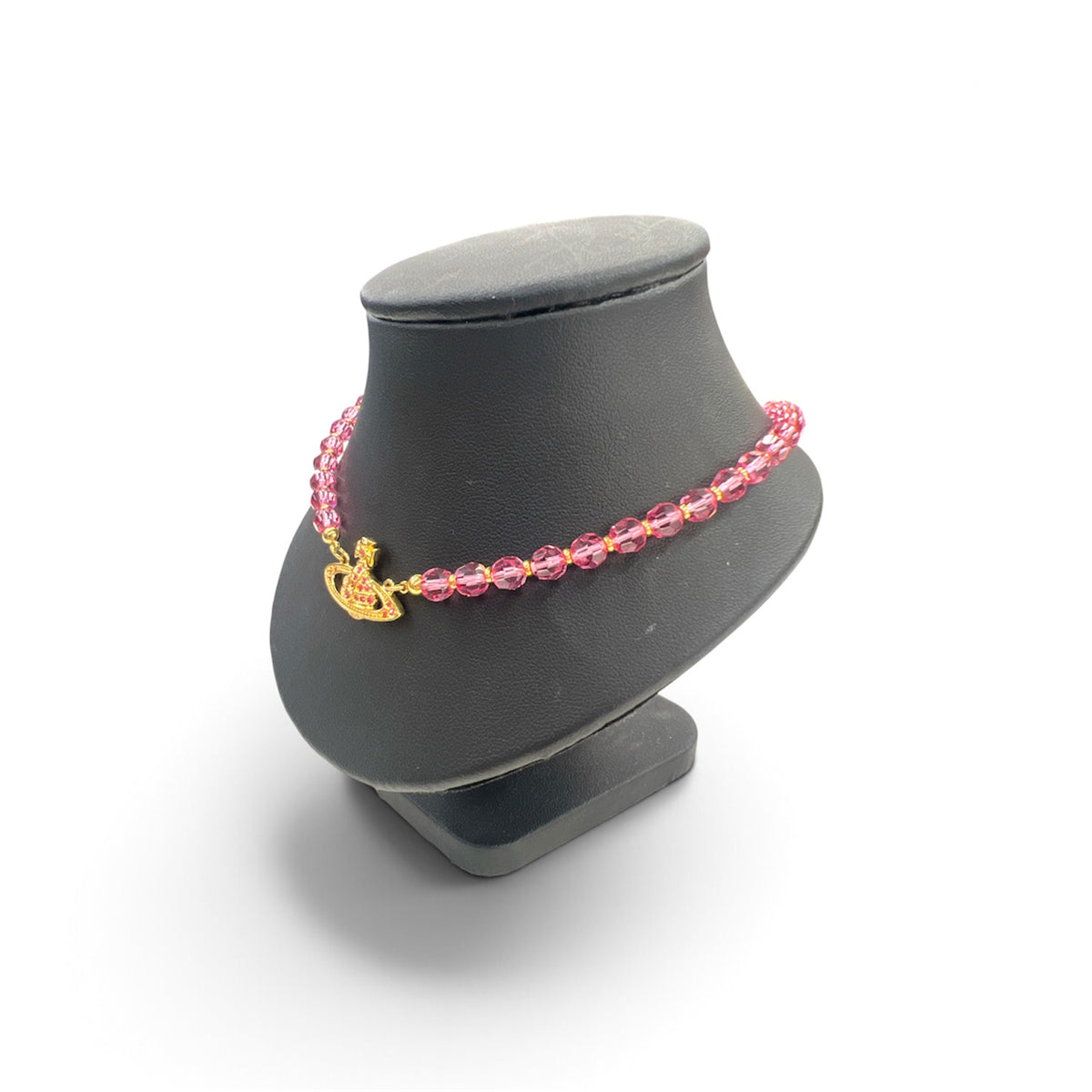 Vivienne Necklace Westwood  Pink and Gold Brass Cryst Rank (B)