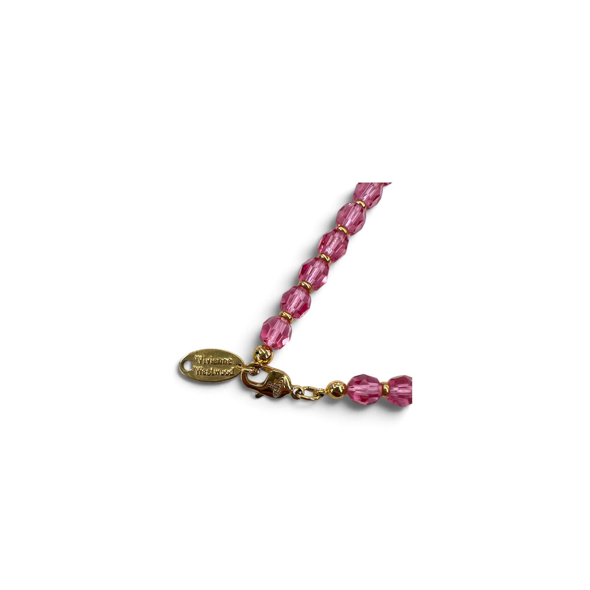 Vivienne Necklace Westwood  Pink and Gold Brass Cryst Rank (B)