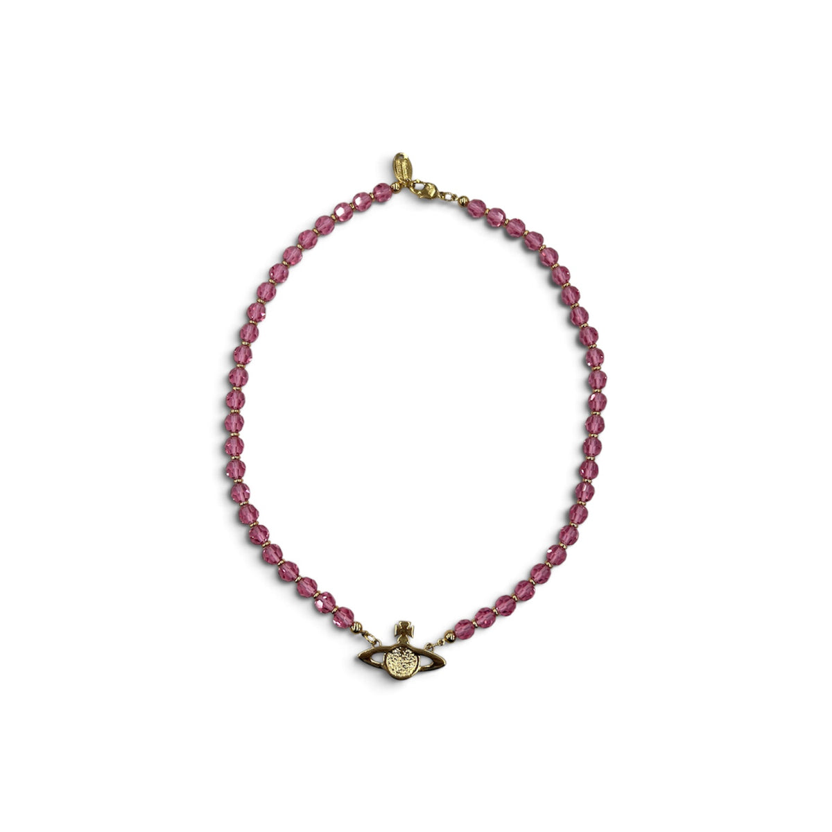 Vivienne Necklace Westwood  Pink and Gold Brass Cryst Rank (B)