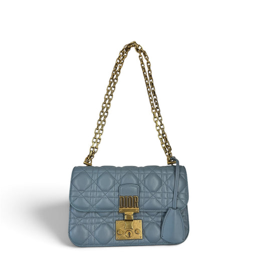 Christian Dior Shoulder Bag Addict Cannage Sky Blue Stain 09-B0-0157 Rank(B)
