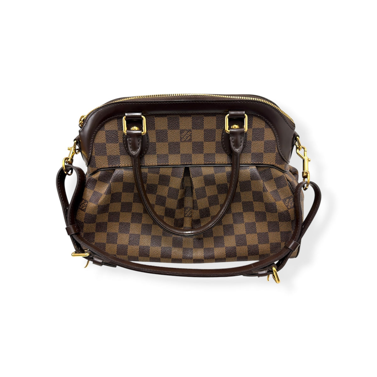 LOUIS VUITTON 2WAY BAG DAMIER N51997 BROWN *SCRATCH TREVI PM TJ2120 RANK (B)