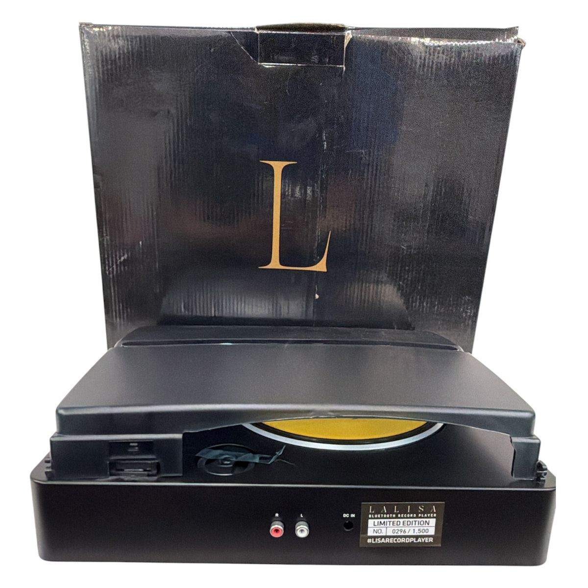 RECORD PLAYER LALISA MADE IN2021  - SERIAL 0296/1500 - LISA BLUETOOTH SPEAKER RANK (B)