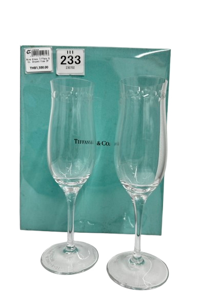 Wine Glass Tiffany & Co. Unused Item 2P