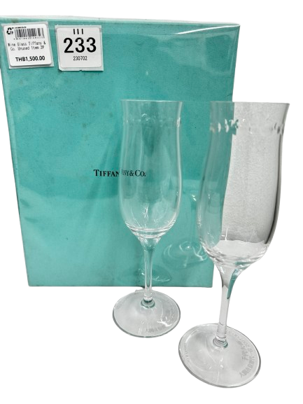 Wine Glass Tiffany & Co. Unused Item 2P