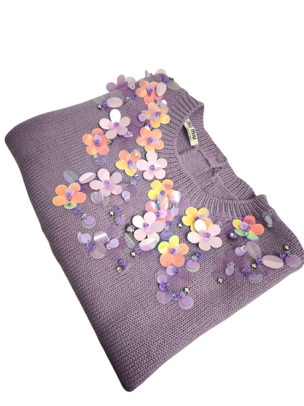 Knitwear MIU MIU 38 Purple Rank (B) MMN952
