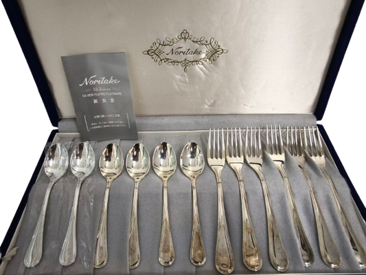 Fork & Spoon Set Noritake 12P Silver