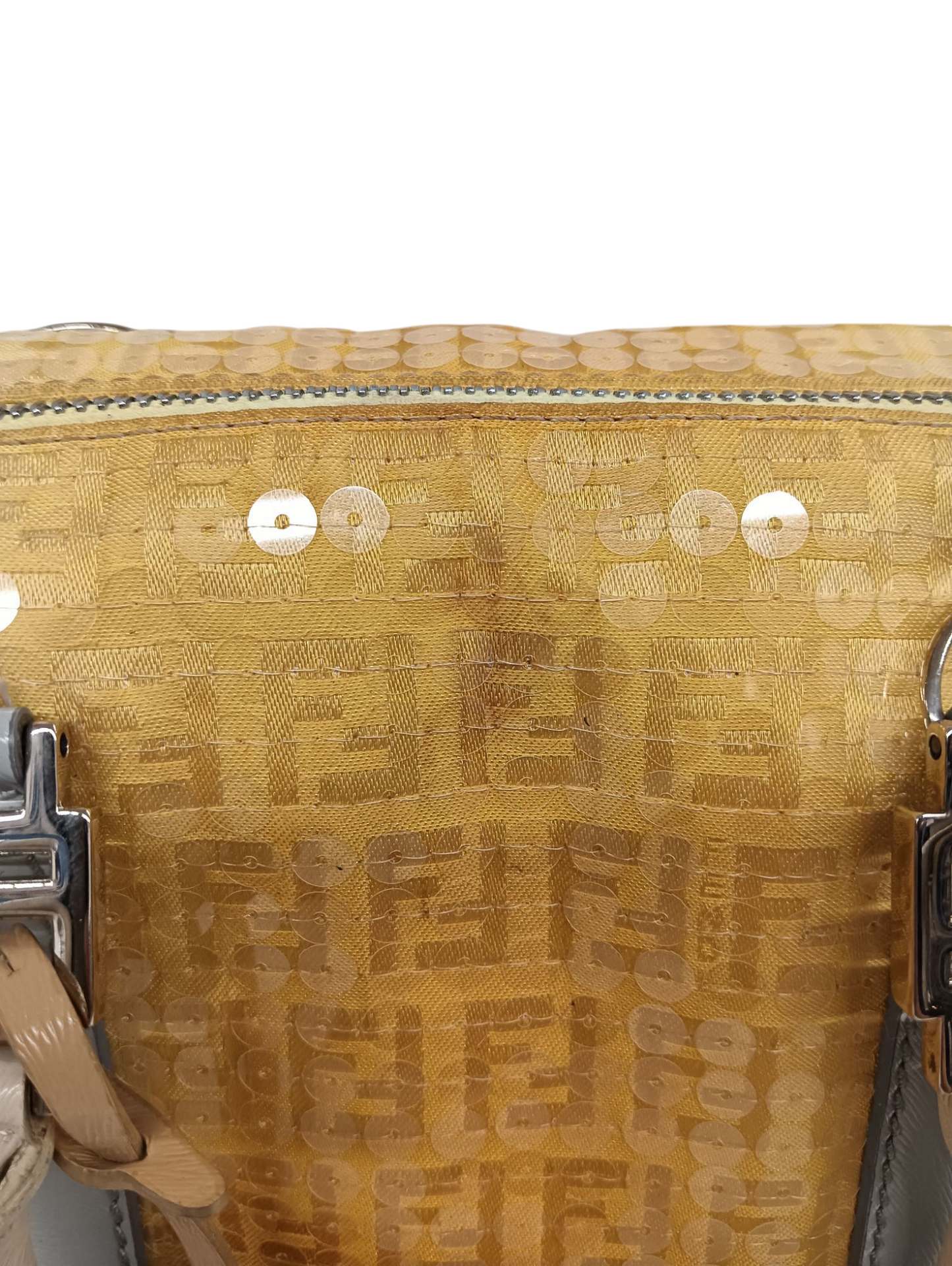 FENDI Mini Hand Bag 8BL071 Yellow/Gray