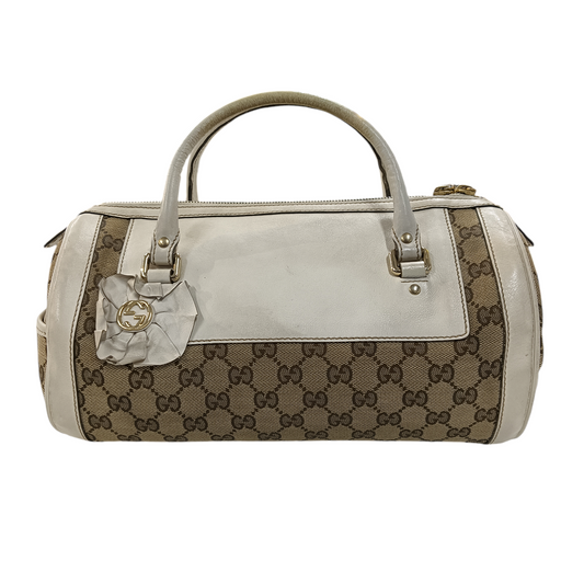 GUCCI HANDBAG WHITE/BROWN