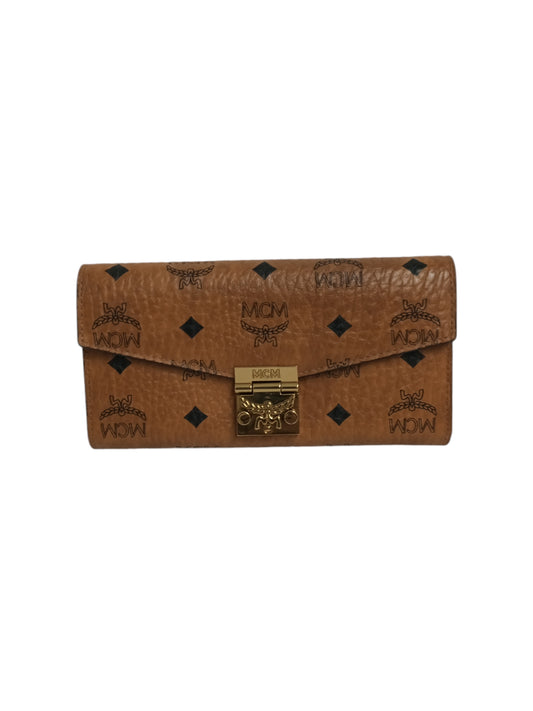 MCM WALLET MYL8SPA11C0001 BROWN WITH CHAIN STRAP DAMAGE RANK (B)