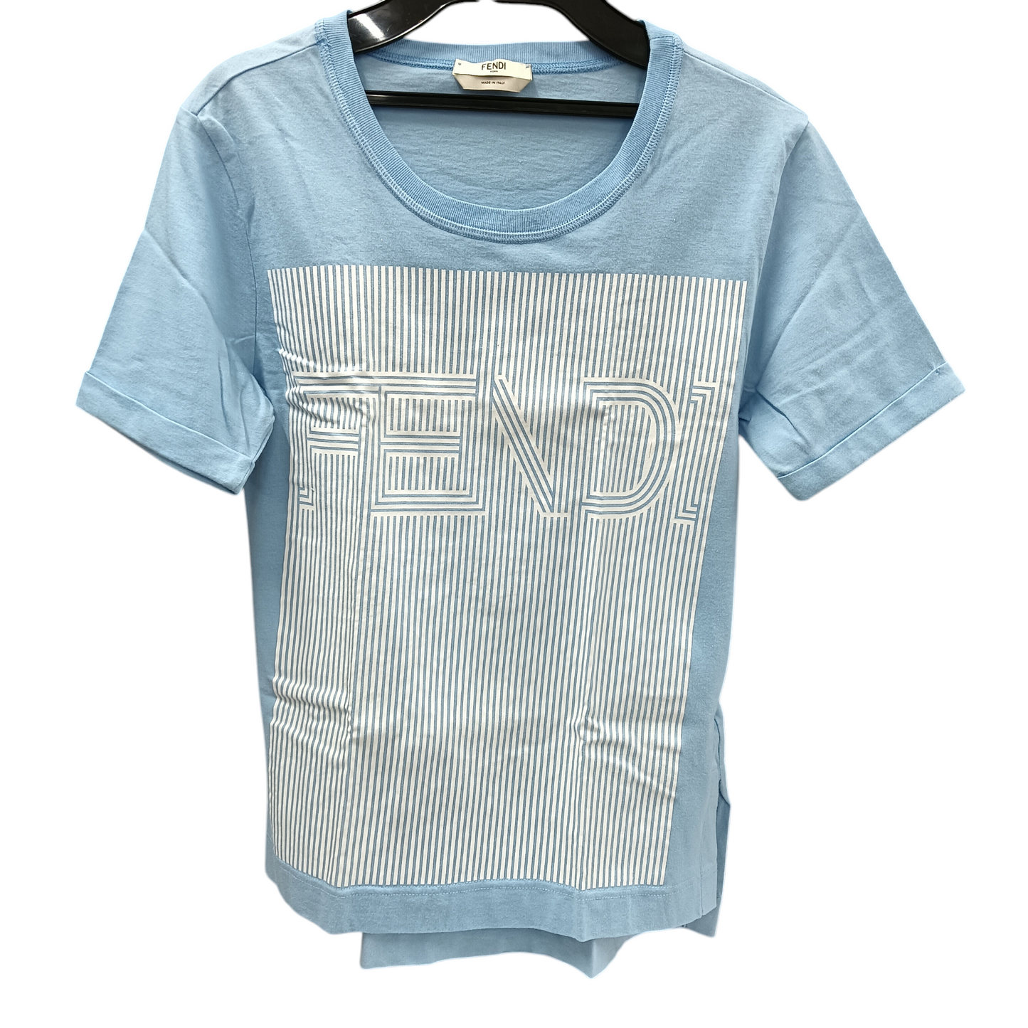 FENDI T-shirt Lady Size 38 Blue 72M20 906