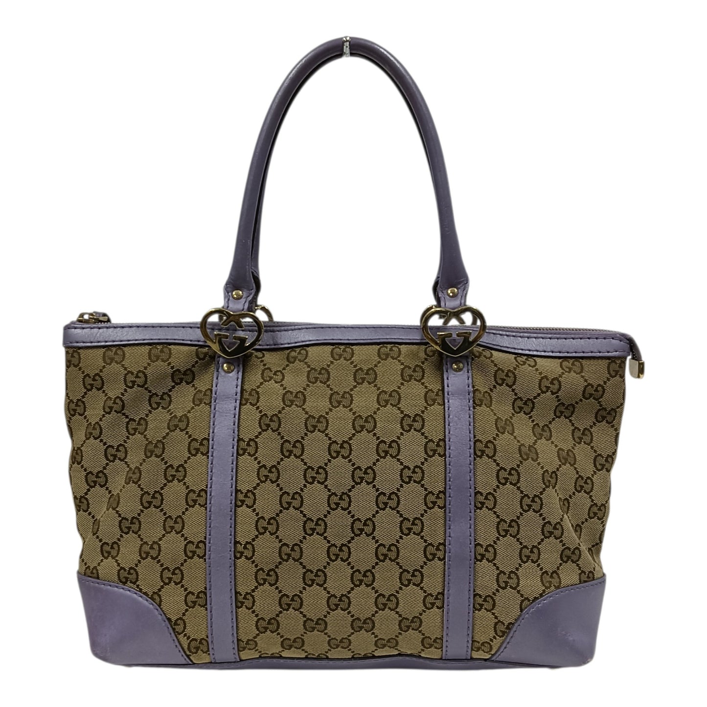 GUCCI Handbag 257069 Purple/Brown **Stain/Damage