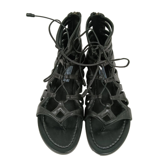 PRADA Sandal 36 Lady's Black **Scratch