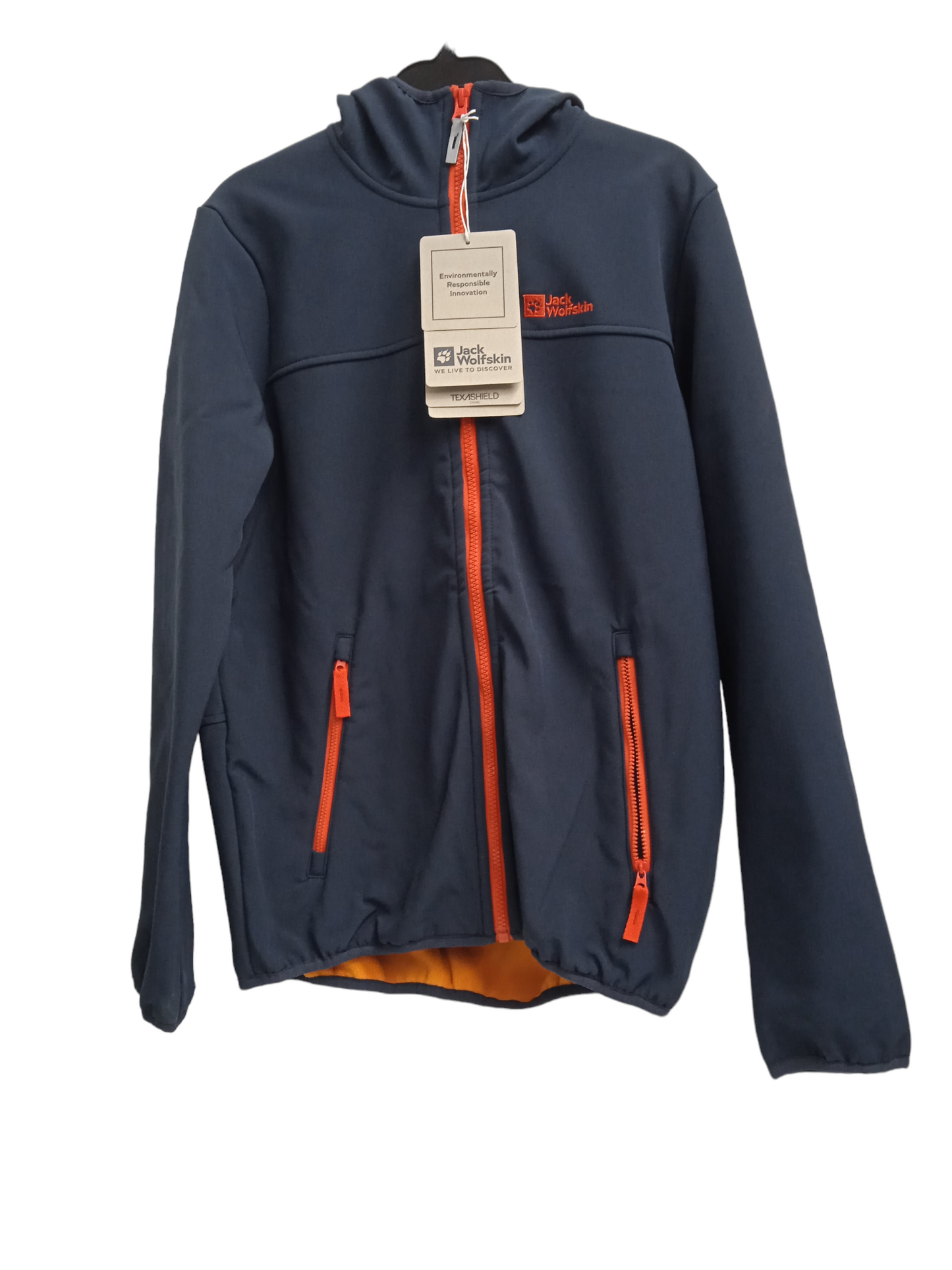 JACK WOLFSKIN JACKET 164 NAVY/ORANGE 1608011