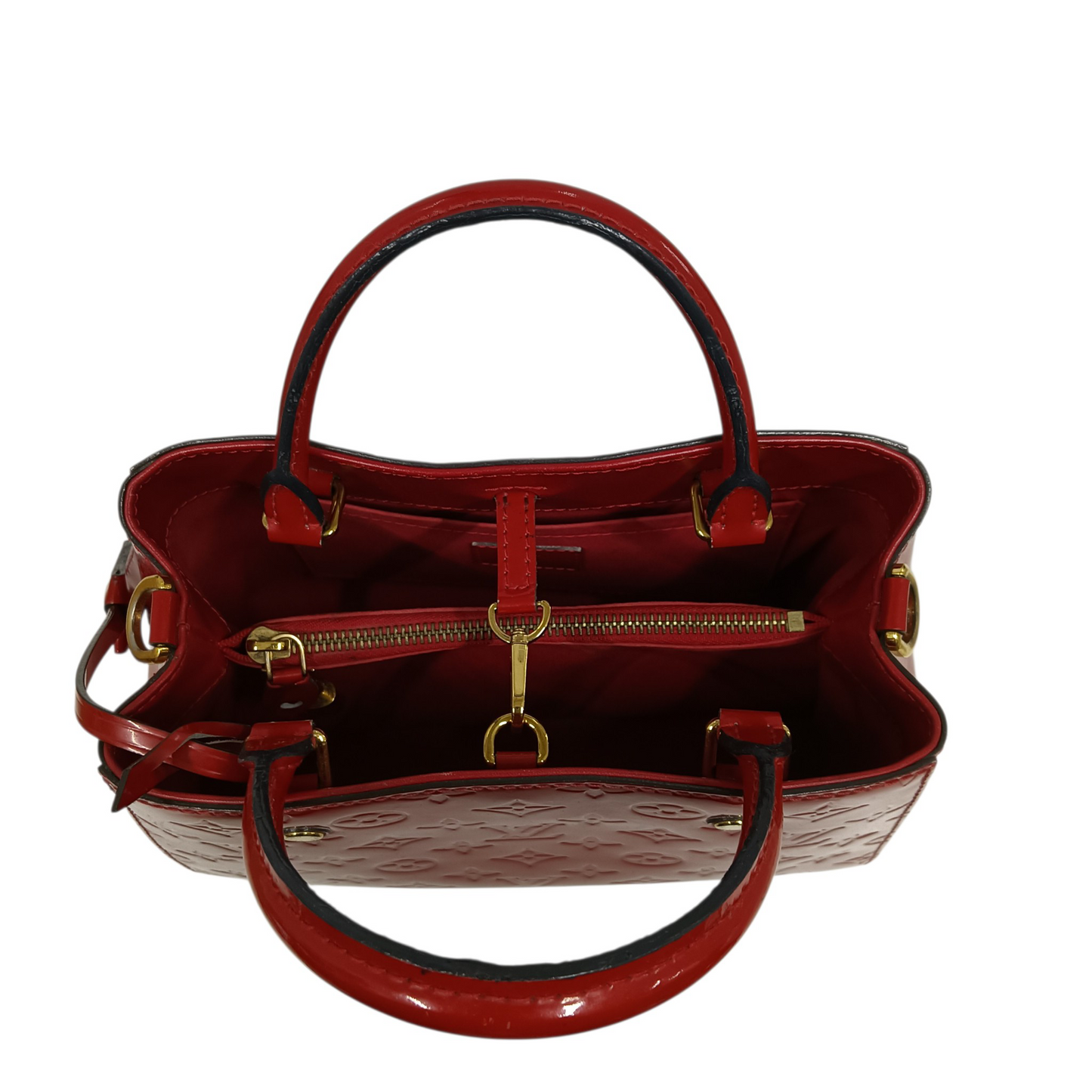 LOUIS VUITTON 2WAY Bag Monogram M50187 Red **Stain CA1185