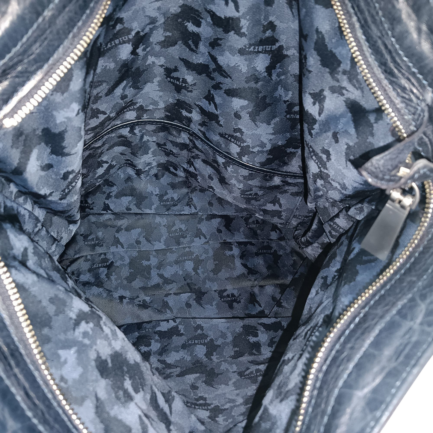 ANIARY 2Way Bag Leather Navy