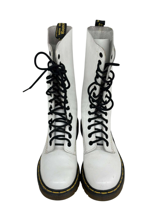 Dr.Martens Long Boots 36 Lady's White 11856 Rank(B) *Stain*