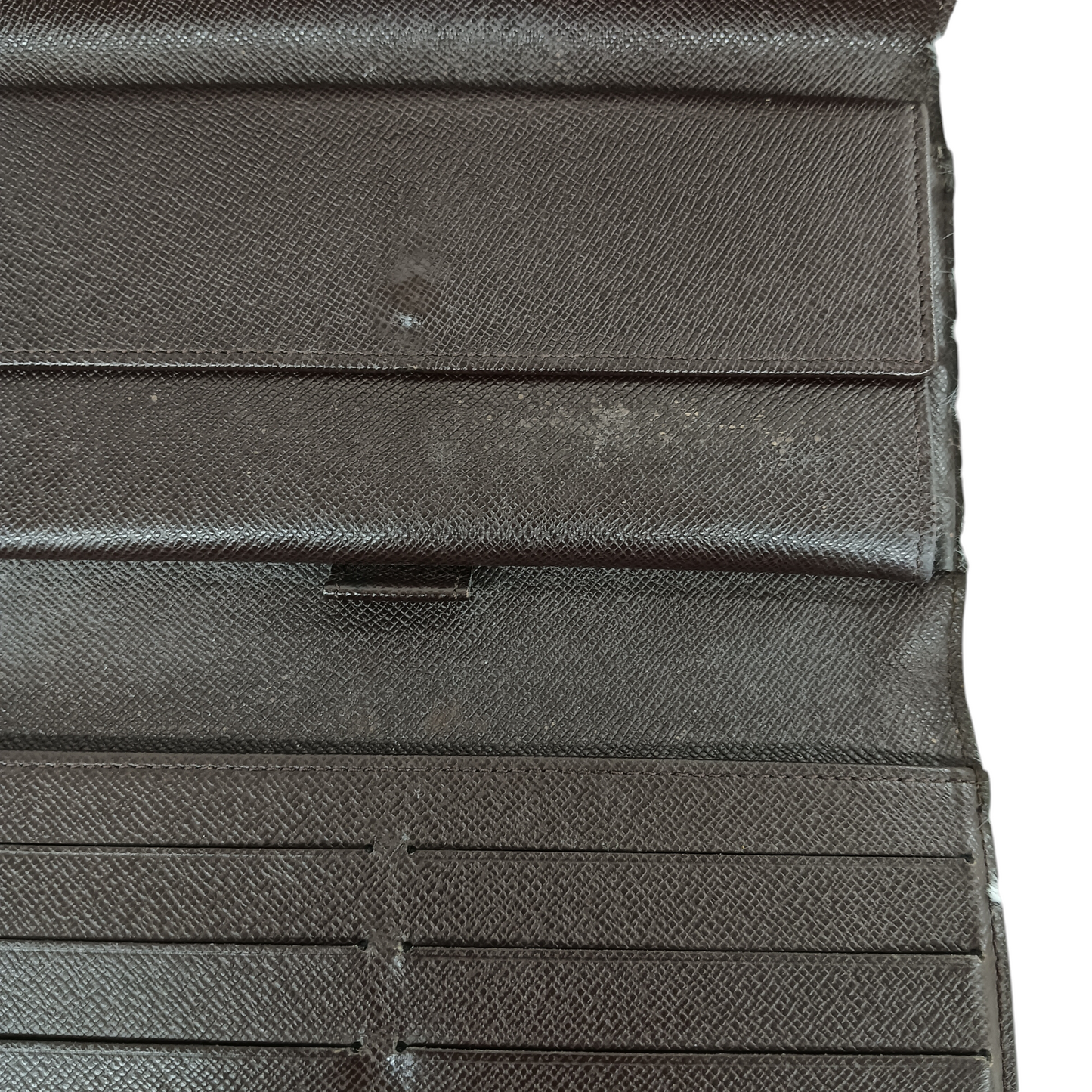 LOUIS VUITTON Long Wallet Damier N61215 Brown TH0071 *Damage Rank (B)