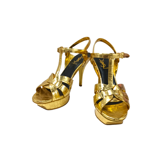 Yves Saint Laurent Sandal Size 39 Lady Gold Rank B