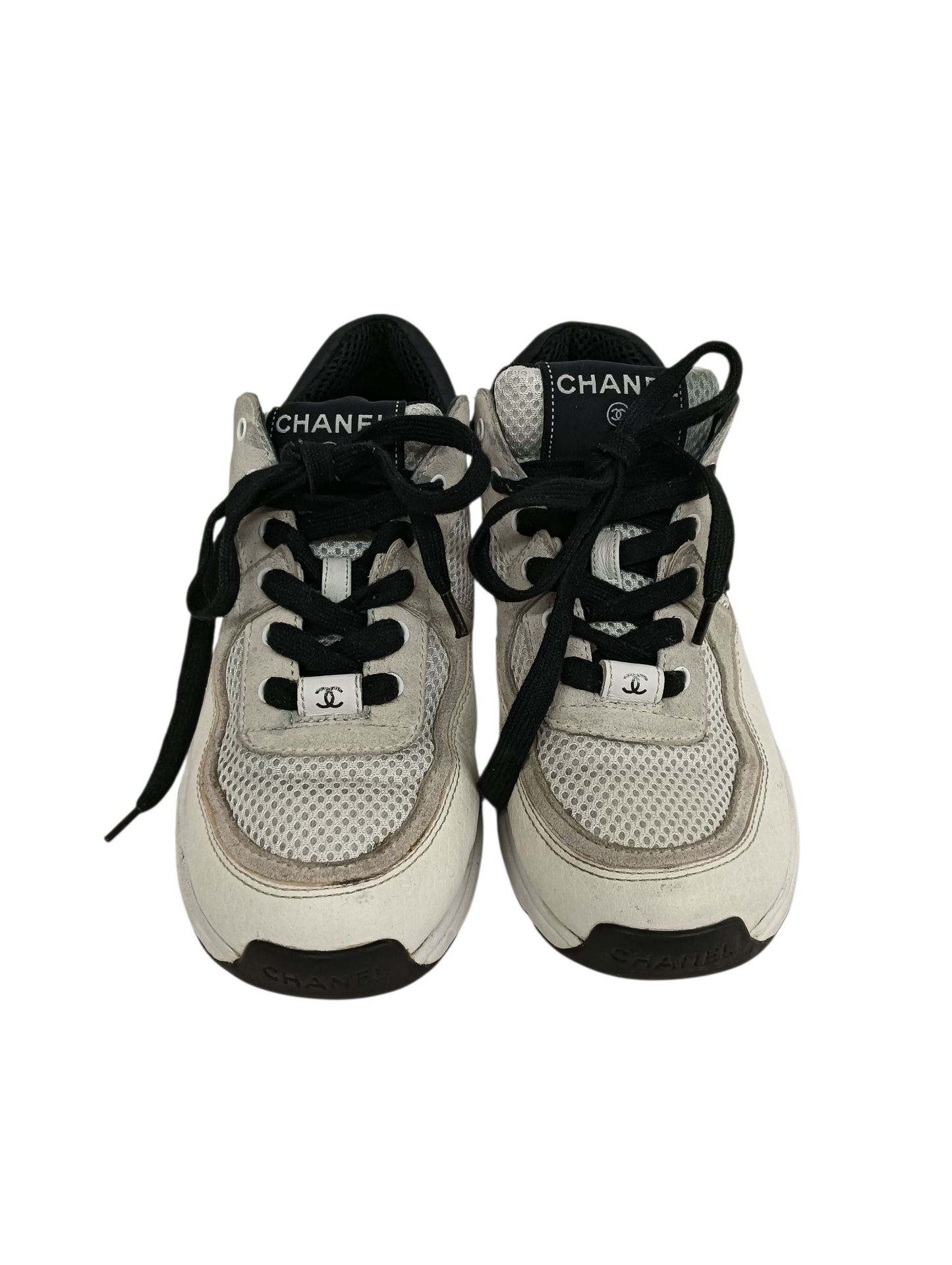 CHANEL Sneaker Size 36.5 G38299 Lady's White/Black