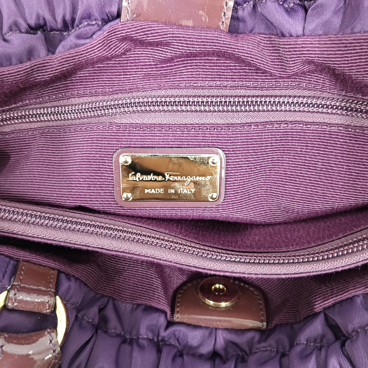 Salvatore Ferragamo Tote Bag AU-21/C784 Purple Sticky