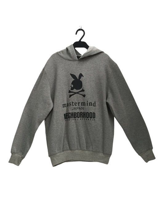 MASTERMIND JAPAN/NEIGH PULL OVER HOODIE MENS GRAY FLUFF XL SIZE