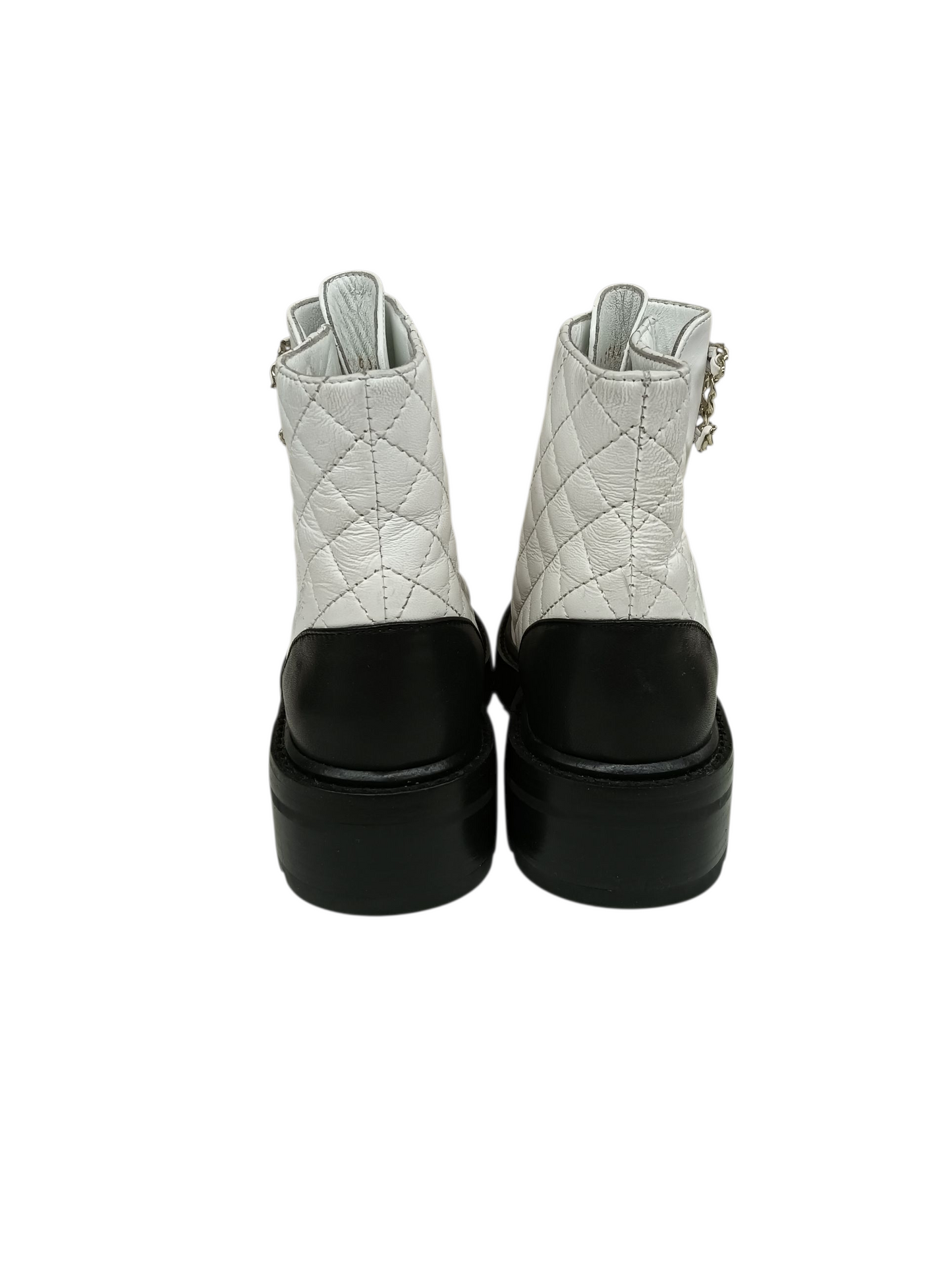 CHANEL Boots Size 36 Lady's White C36424