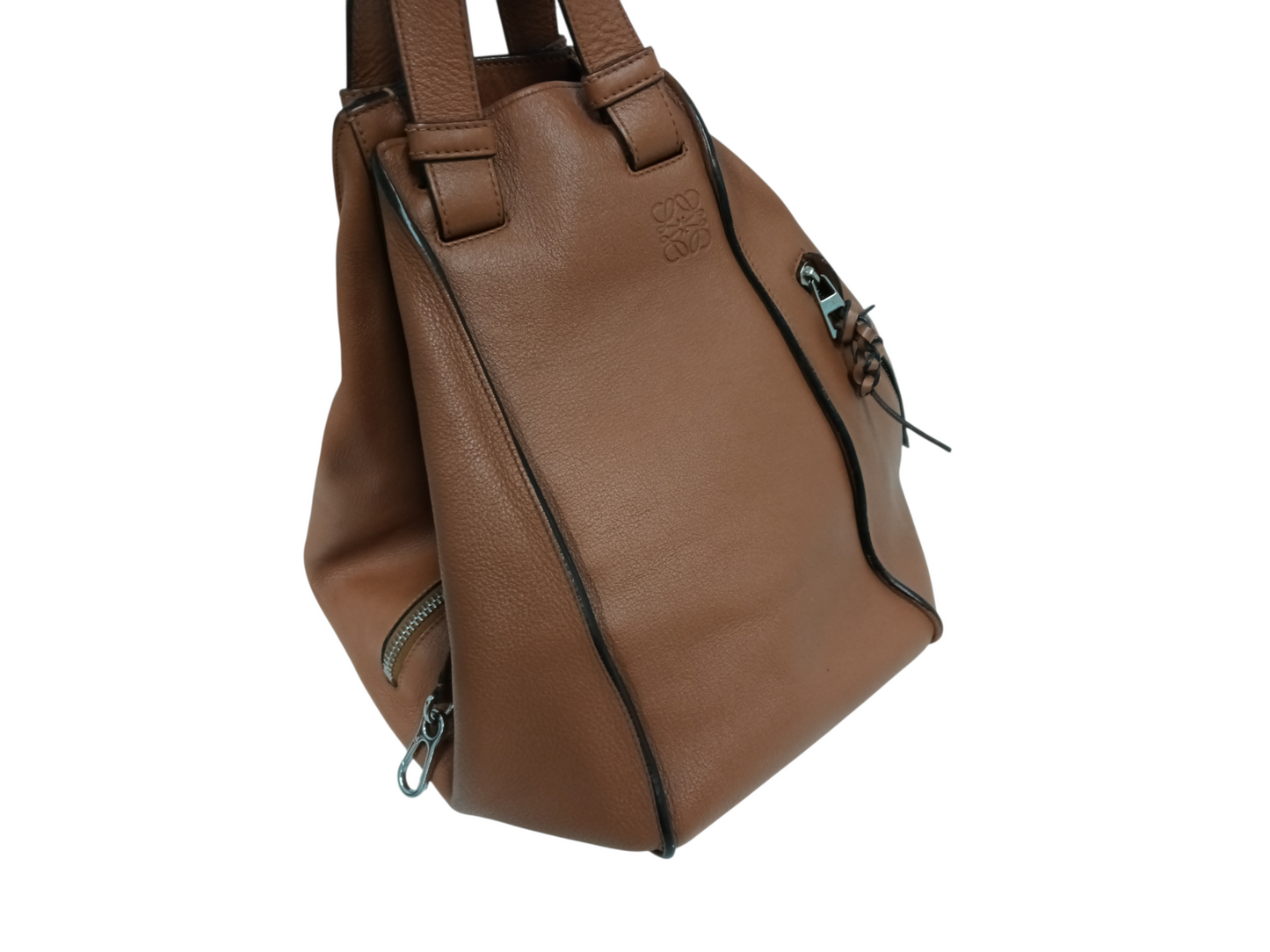 LOEWE SHOULDER BAG HAMMOCK SMALL BROWN