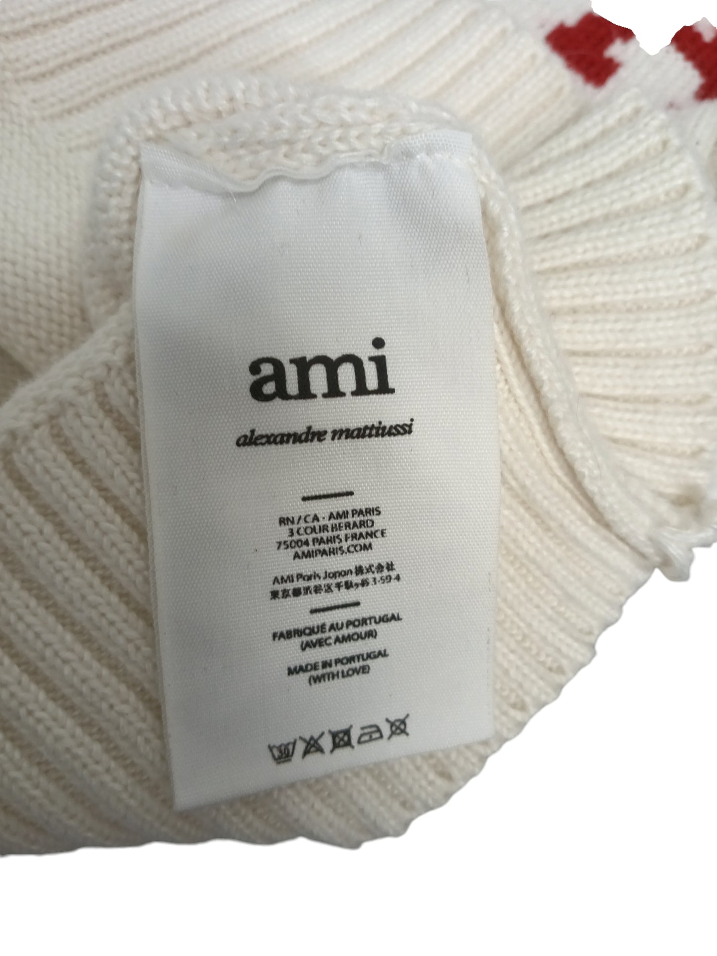 AMI ALEXANDRE MATTIUSSI LONG SLEEVE CUT AND SEWN BEIGE SIZE M RANK(C) *STAIN/DAMAGE