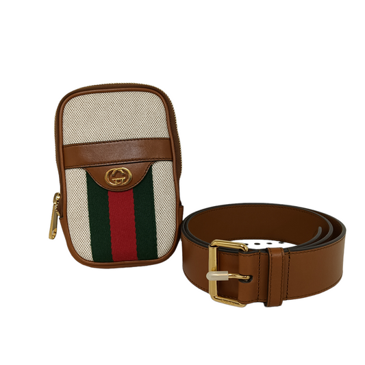 GUCCI Bag Vintage Canvas Beige/Brown 581519 203887