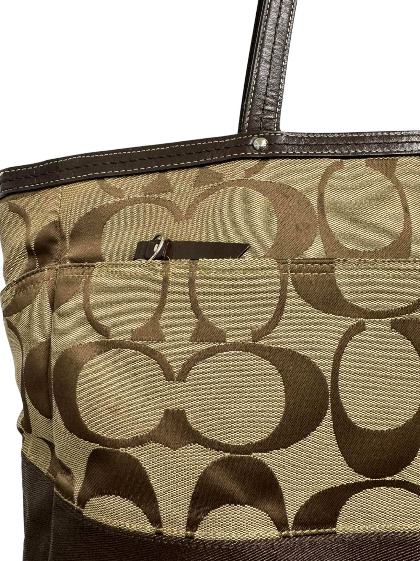 COACH TOTE BAG F13804 BROWN STAIN RANK(B)