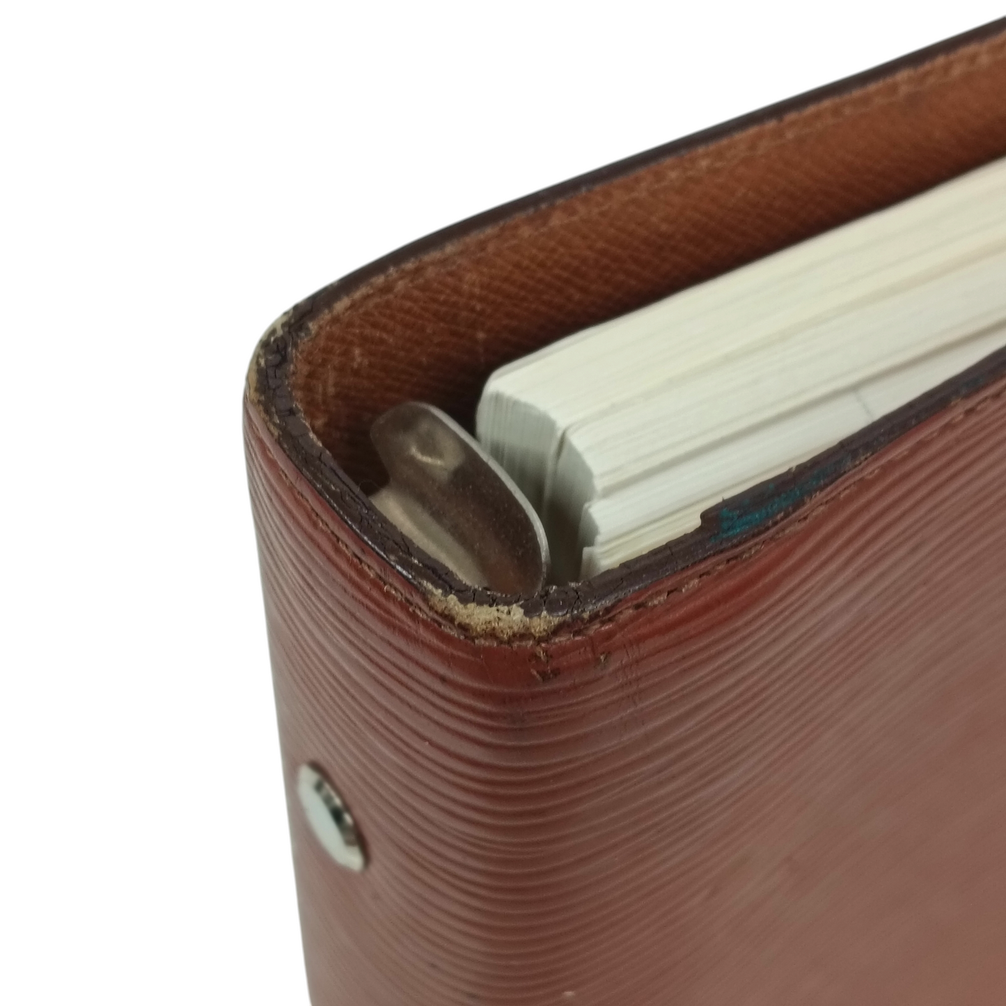 LOUIS VUITTON Notebook Cover Rank (CD) Brown*Damage SP0966