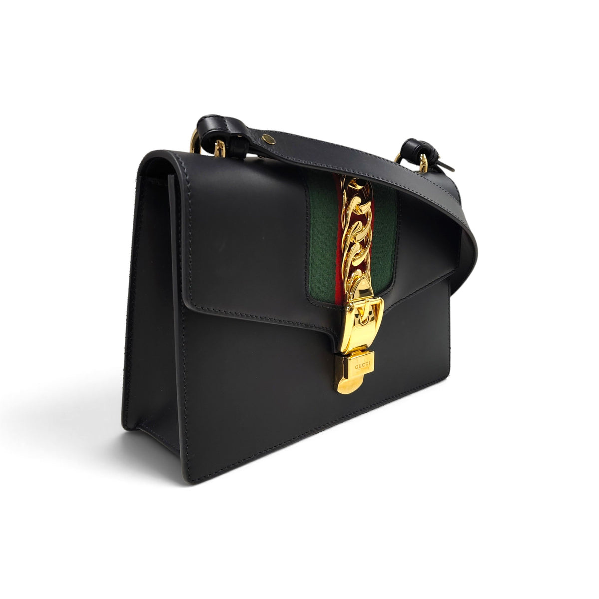 GUCCI Shoulder Bag 421882 525040 Black Rank AB