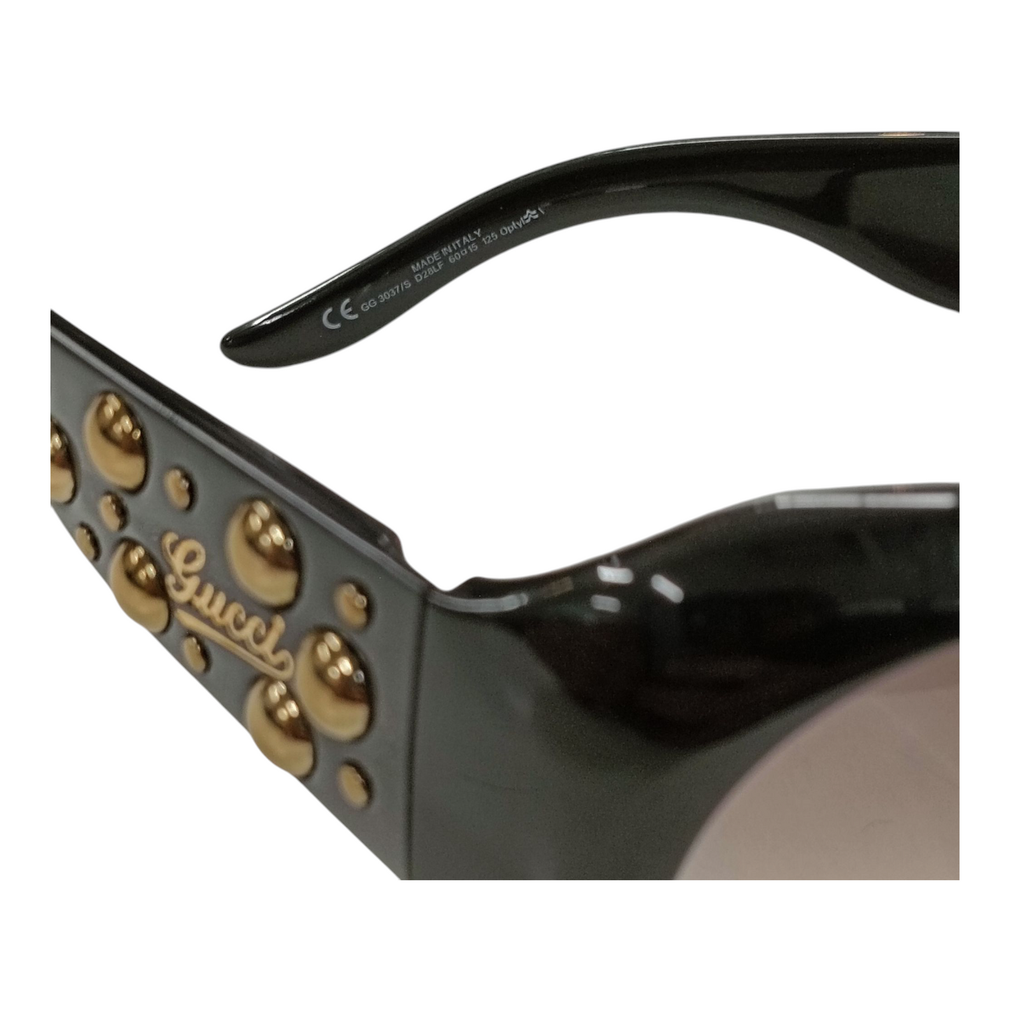 GUCCI Sunglasses Black/Gold GG3037