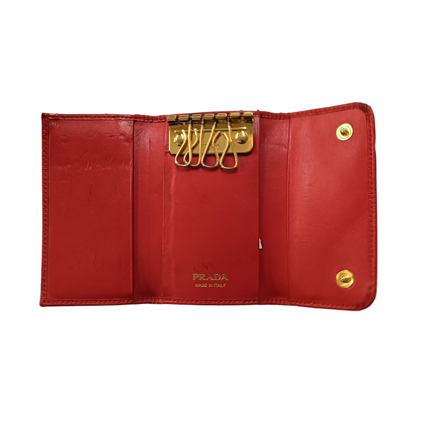 PRADA Key Case 181I Red