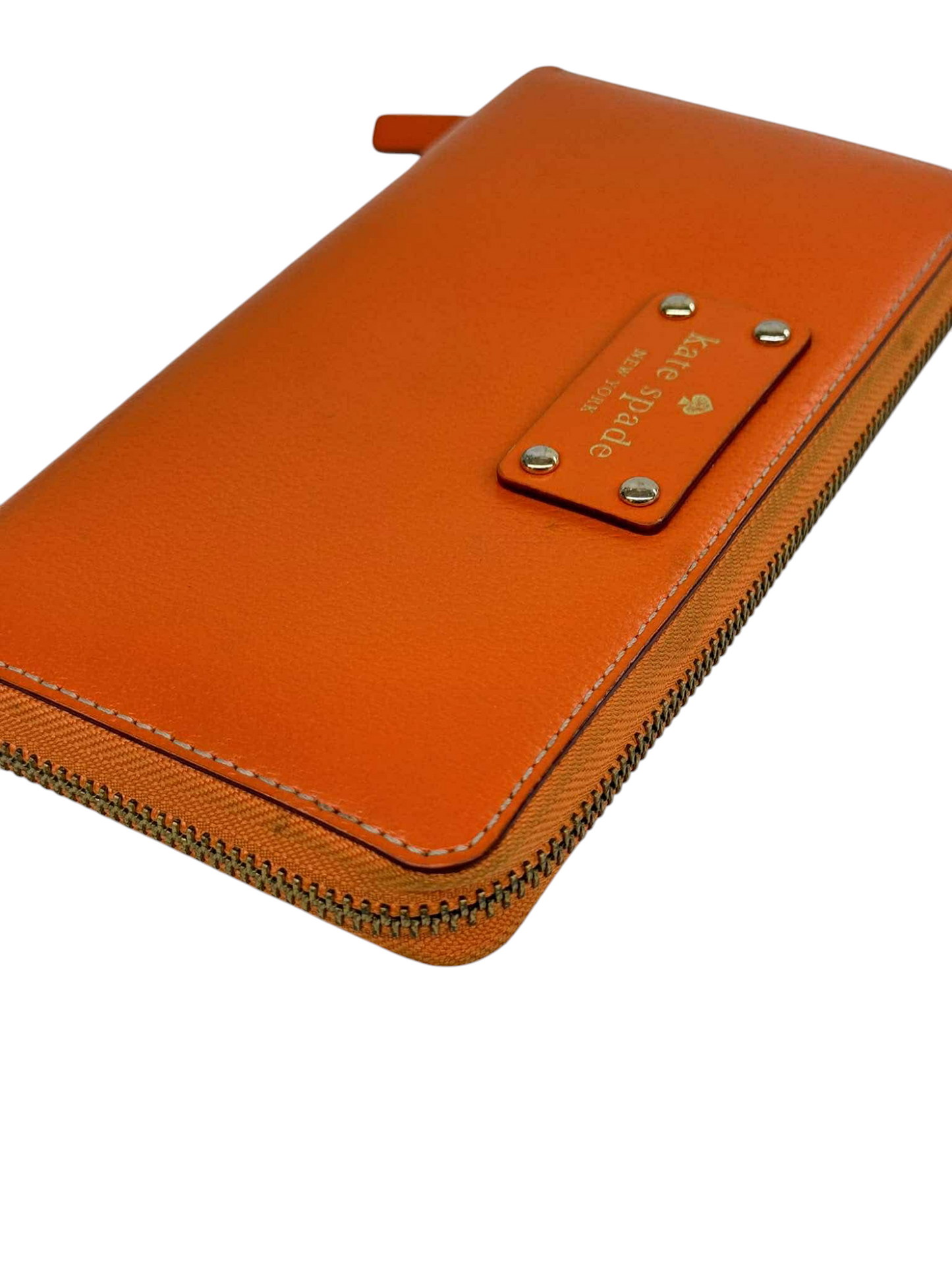 Kate Spade Long Wallet Orange WLRU1153 Stain Rank (B)