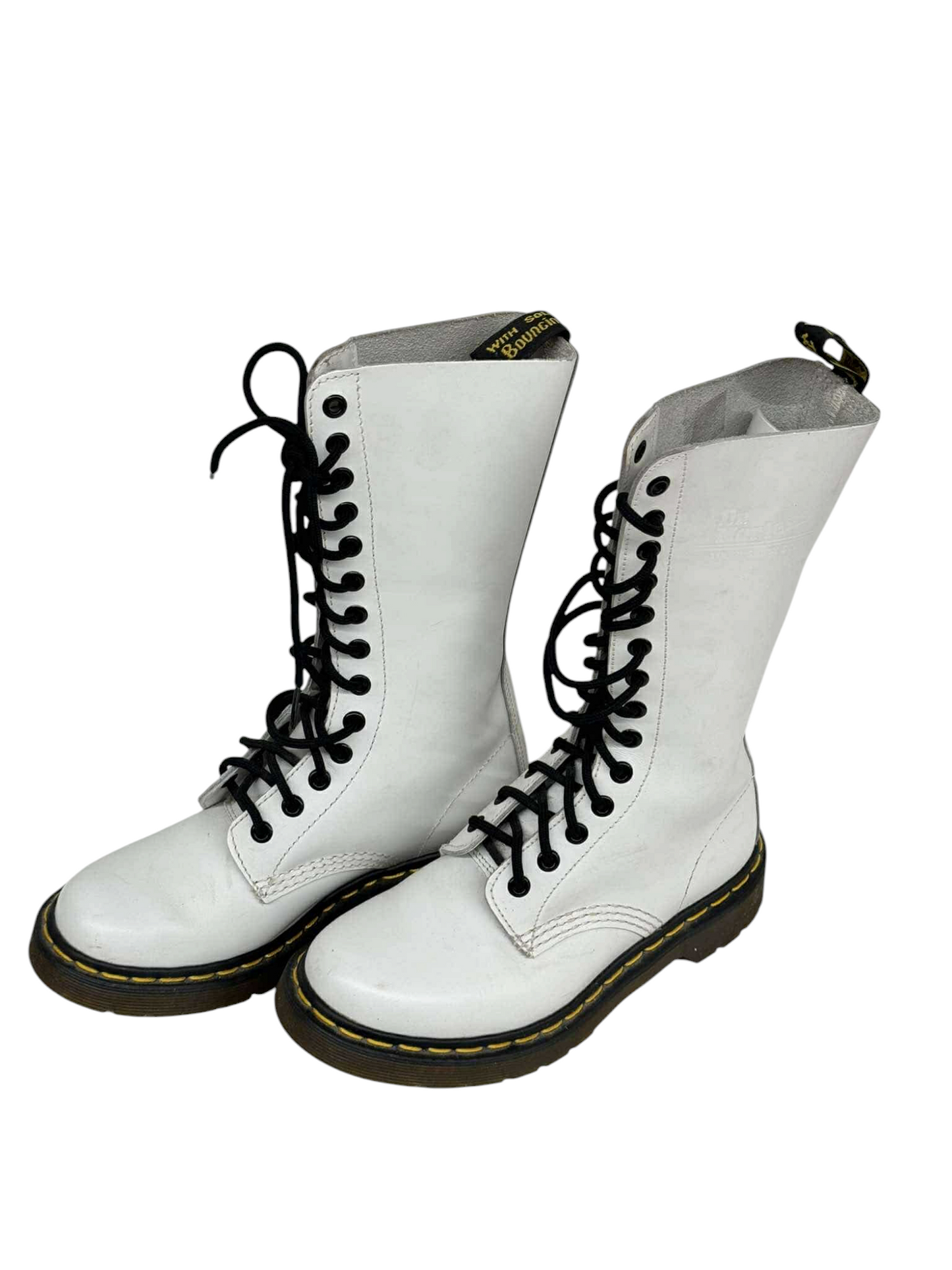 Dr.Martens Long Boots 36 Lady's White 11856 Rank(B) *Stain*