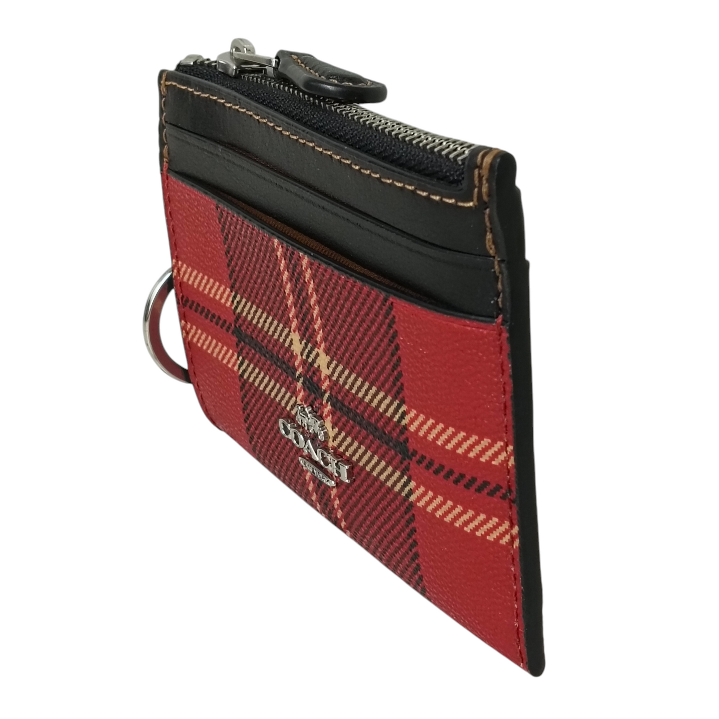COACH Card Case CC808 Rank (A) Red/Black