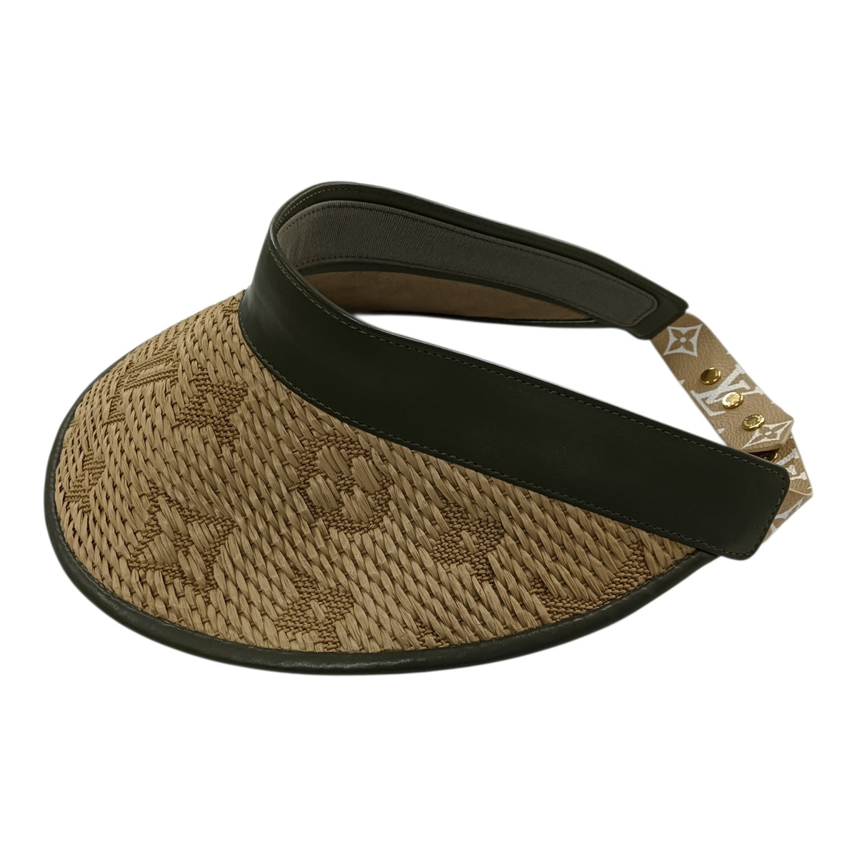 LOUIS VUITTON Strawgram Visor M73354 Brown CX0198